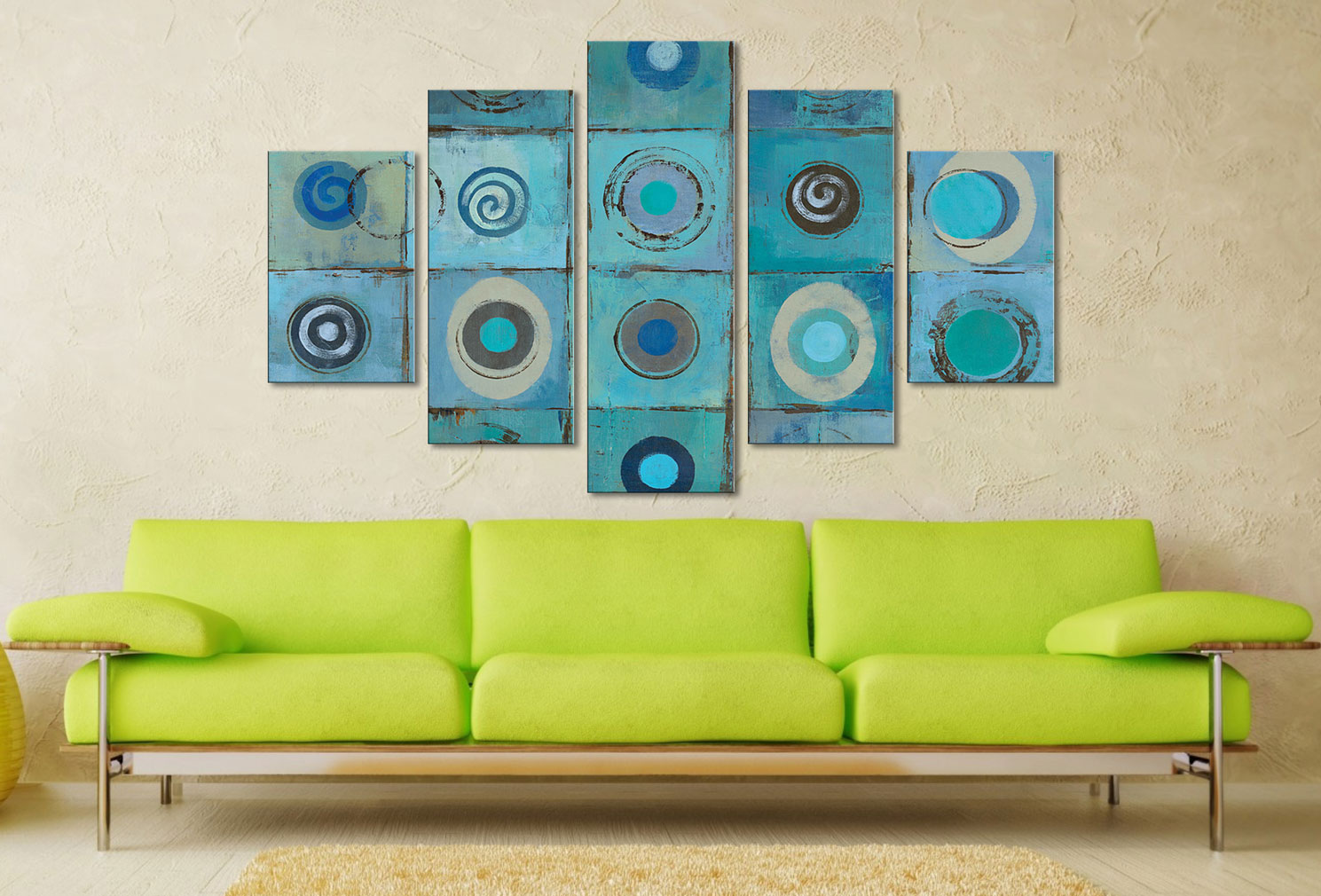 Underwater Mosaic Crop Canvas Wall Art