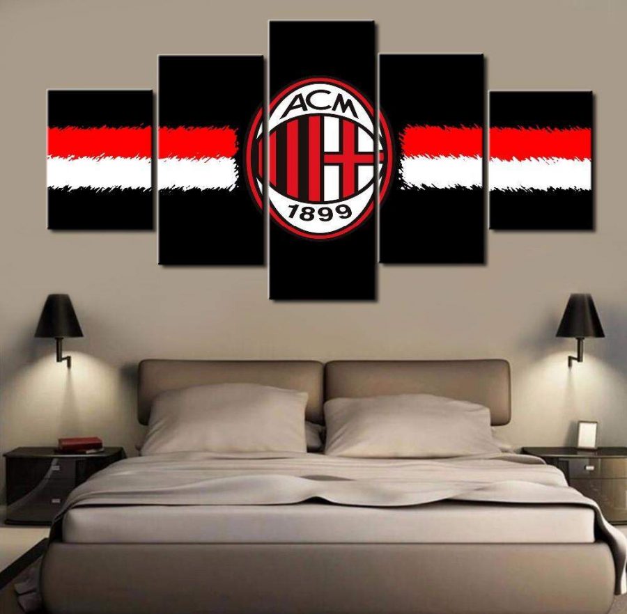 Unique Ac Milan Art Canvas Wall Art