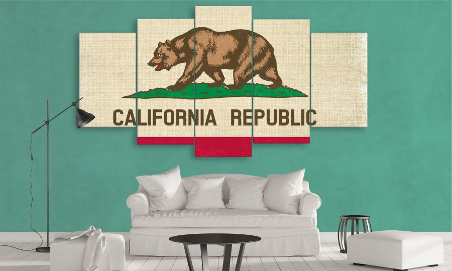 Usa California State Flag Art Canvas Wall Art Usa California State Flag Art Canvas Wall Art