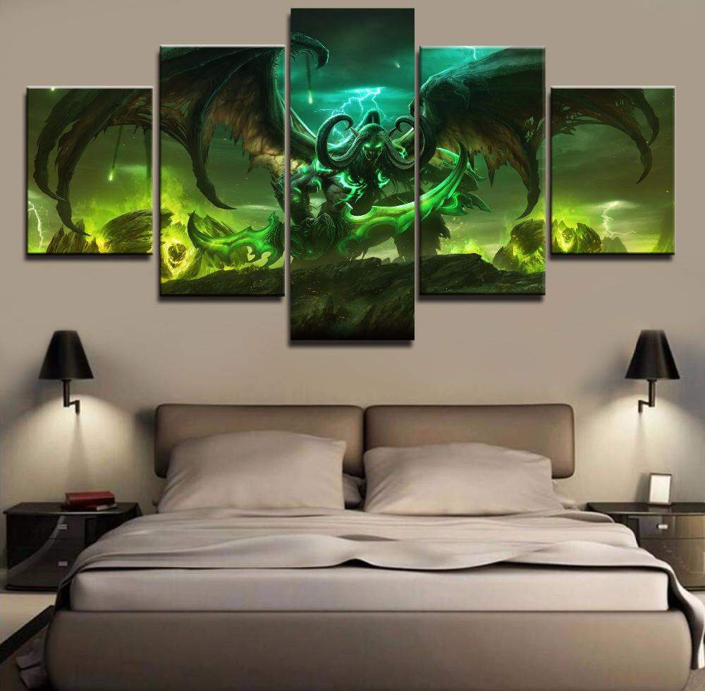 Warcraft In Green Canvas Wall Art Warcraft In Green Canvas Wall Art