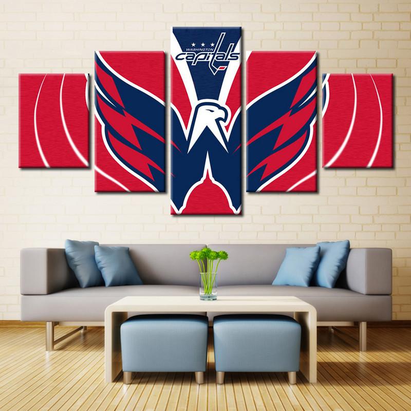 Washington Capitals NHL Team Rooster Canvas Wall Art