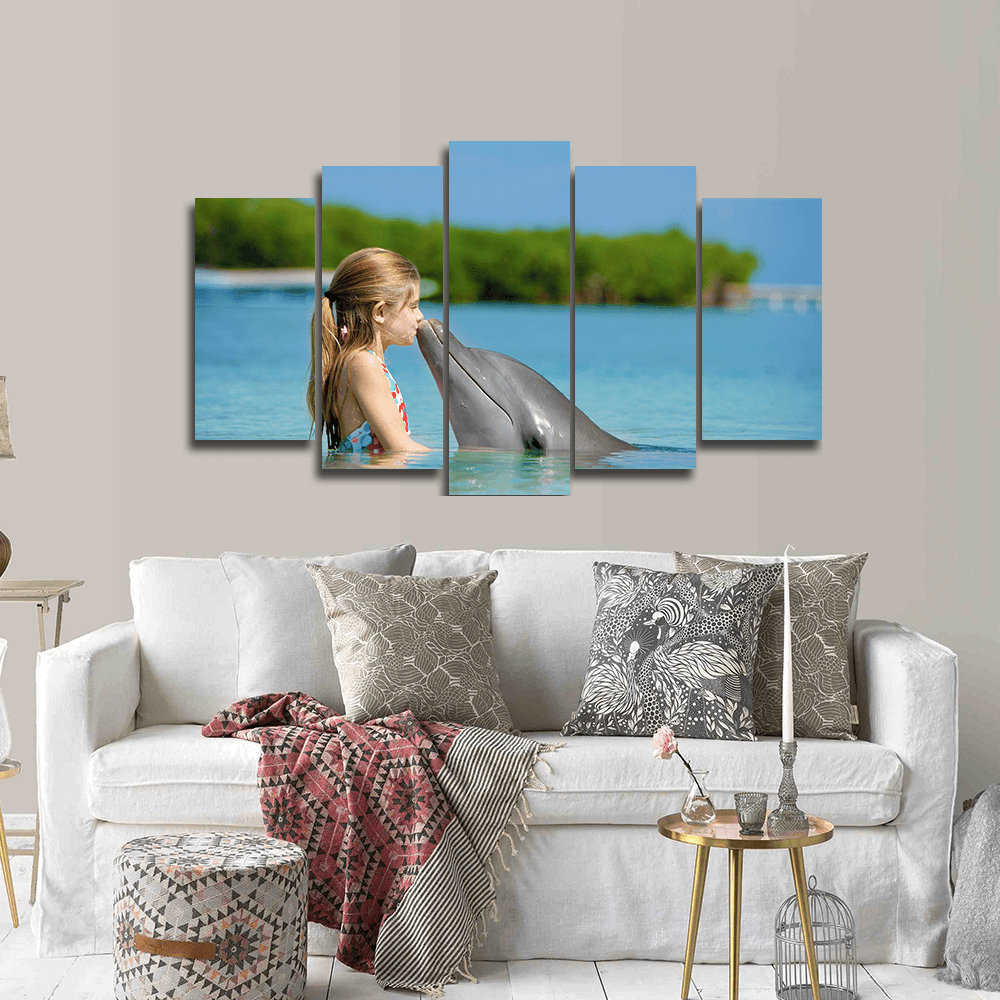 Wise Dolphin Canvas Wall Art