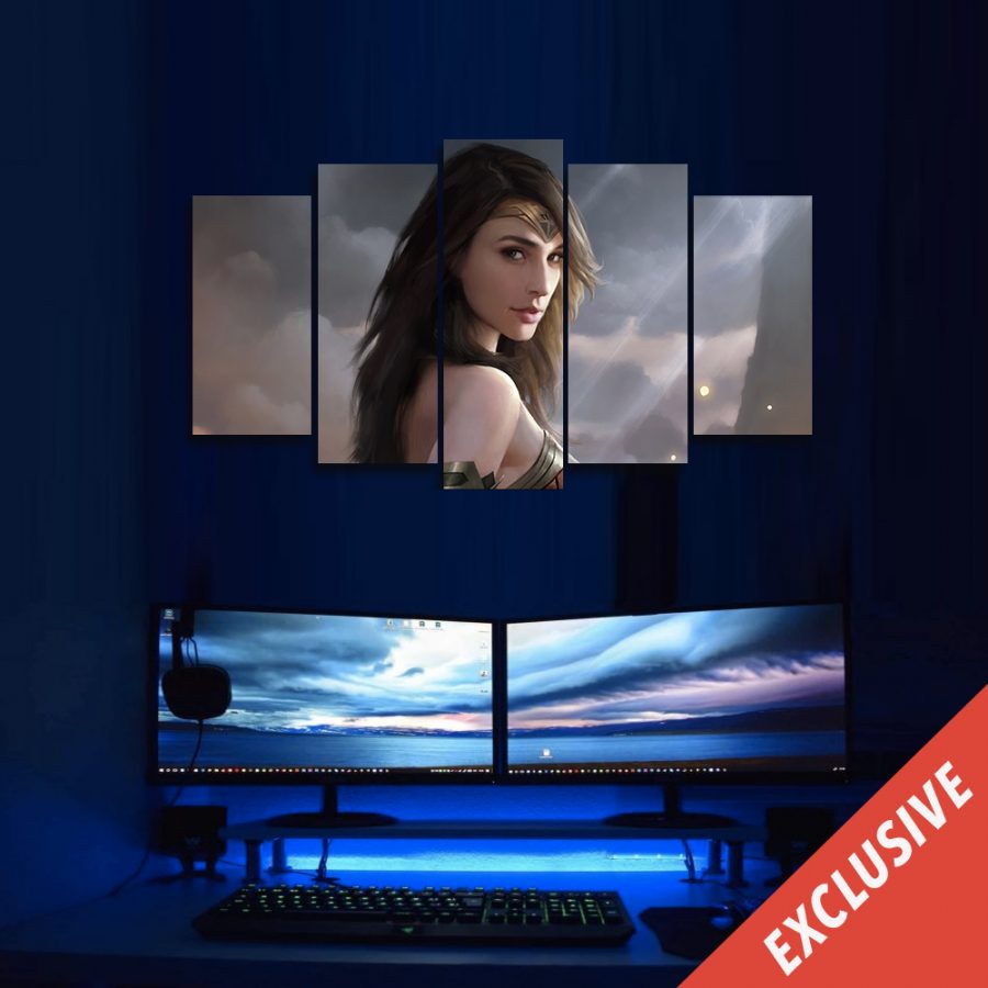 Wonder Woman Portrait Canvas Wall Art
