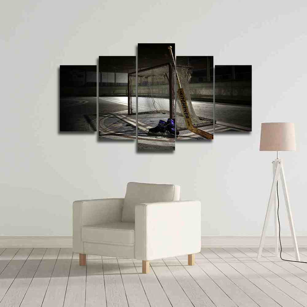 World Olympics Ice Hockey Match Canvas Wall Art