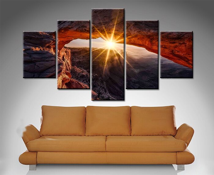 Yellow Canyon Sunrise Canvas Wall Art